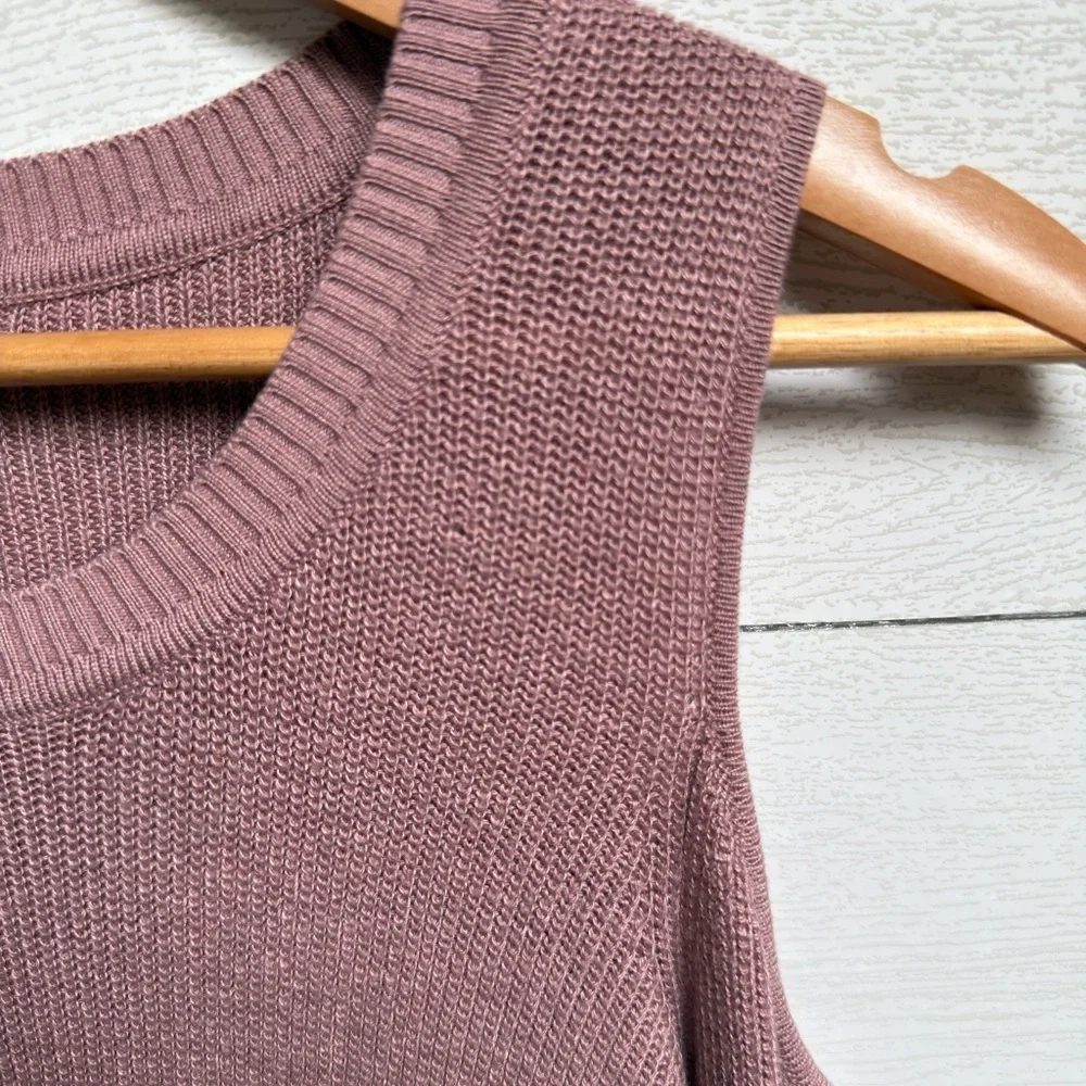 Hippie Rose | Mauve Cutout Sleeve Sweater – Soft Edge | Size L